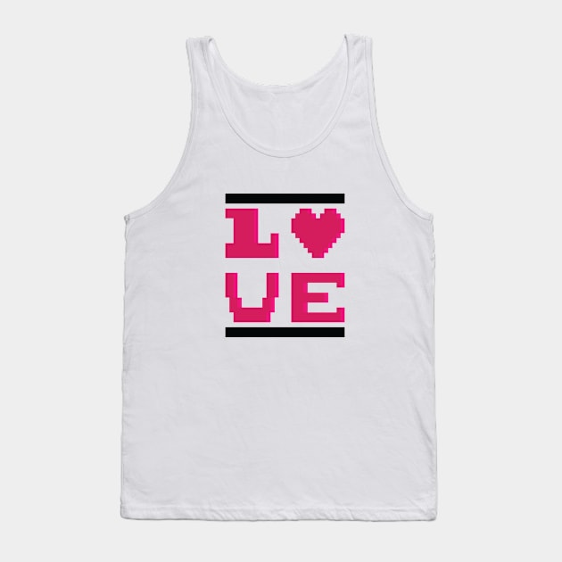 8-bit love Tank Top by The Smudge